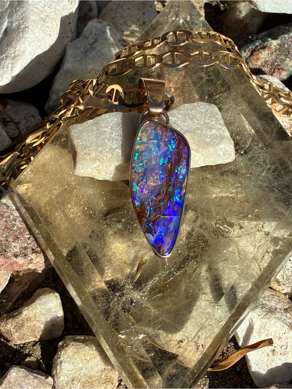 Pipe Opal Pendant (14K Gold) - Picture 7 of 16